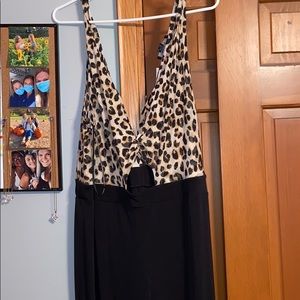 Plus sized Leopard romper Forever 21